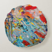 シンプル水彩枕 ラウンドクッション (裏面)