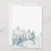 シンプル水彩林結婚式招待状 招待状 (裏面)