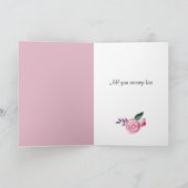 シンプル水彩母の日のグリーティングカード カード (内部)