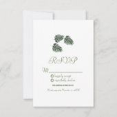 シンプル水彩熱帯ボタニーパーム葉RSVP 招待状 (正面)
