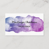シンプル水彩画絵を描筆カラフル画 名刺 (正面)
