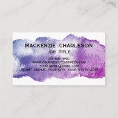 シンプル水彩画絵を描筆カラフル画 名刺 (裏面)