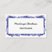 シンプル水彩画絵を描色青 名刺 (正面)