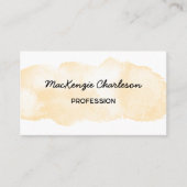 シンプル水彩画絵を描色黄 名刺 (正面)