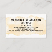 シンプル水彩画絵を描色黄 名刺 (裏面)