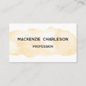 シンプル水彩画絵を描色黄 名刺 (正面)