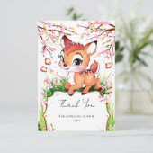 シンプル水彩画質乳児シャワー サンキューカード (スタンド正面)