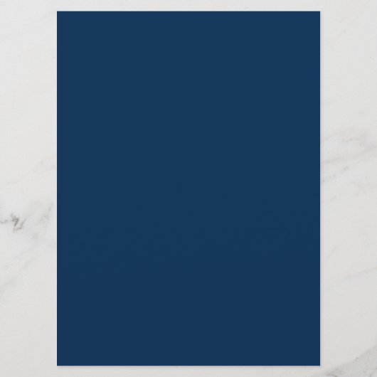 シンプル水彩筆画ネイビーブルー結婚ズ メニュー (裏面)