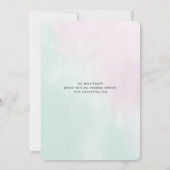 シンプル水彩結婚式の日付カードを保存 セーブザデート (裏面)