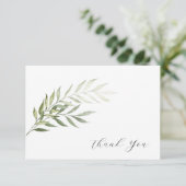 シンプル水彩緑化葬儀サンキューカード サンキューカード (スタンド正面)