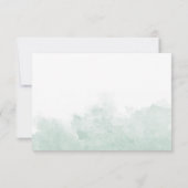 シンプル水彩緑洗葬式 サンキューカード (裏面)