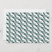 シンプル水彩緑結婚草の写真カレンダー セーブザデート (裏面)