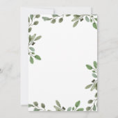 シンプル水彩緑 | 第一聖餐式 招待状 (裏面)