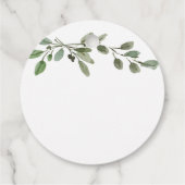 シンプル水彩緑 |赤ちゃんシャワー フェイバータグ (裏面)