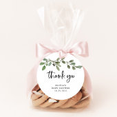 シンプル水彩緑 |赤ちゃんシャワー フェイバータグ