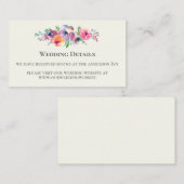 シンプル水彩花エレガモダンントウェディング エンクロージャーカード (正面/裏面)