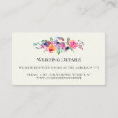 シンプル水彩花エレガモダンントウェディング エンクロージャーカード (正面)