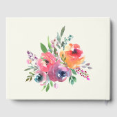 シンプル水彩花エレガモダンントウェディング ゲストブック (裏面)