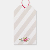 シンプル水彩花束ブライダルシャワー有難う ギフトタグ (裏面)