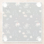 シンプル水彩花1 ガラスコースター (裏面)