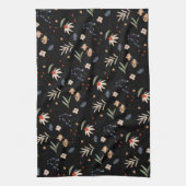 シンプル水彩花1 キッチンタオル (縦)