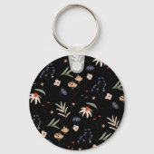 シンプル水彩花1 キーホルダー (正面)