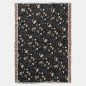 シンプル水彩花1 スローブランケット (正面縦)