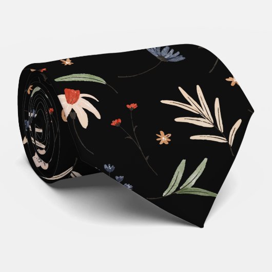 シンプル水彩花1 ネクタイ (ロール)