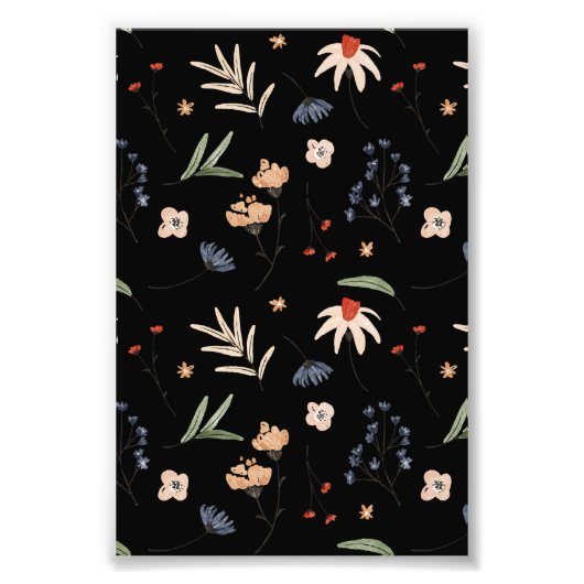 シンプル水彩花1 フォトプリント            (正面)