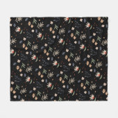 シンプル水彩花1 フリースブランケット (正面(横))