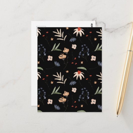 シンプル水彩花1 ポストカード (正面/裏面インサイチュ)