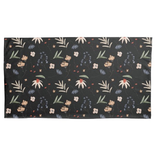 シンプル水彩花1 枕カバー (正面)