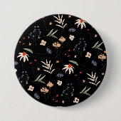 シンプル水彩花1 缶バッジ (正面)