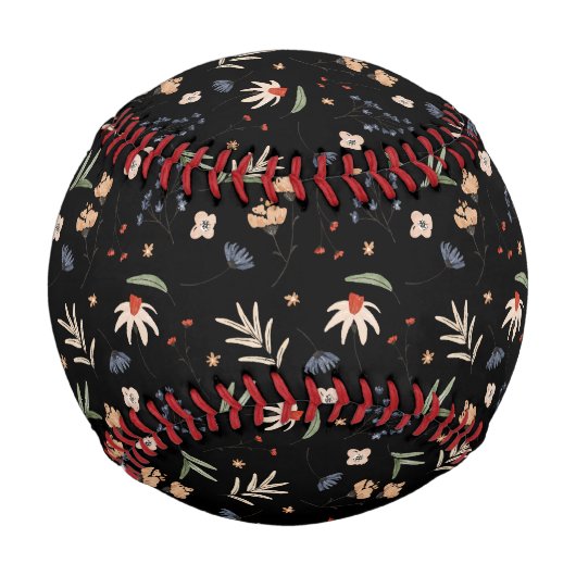 シンプル水彩花1 野球ボール (正面)