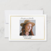 シンプル水彩葉と枝記念碑 サンキューカード (裏面)