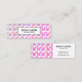 シンプル水彩虹パターカッコいいン紫 スキニー名刺 (正面/裏面)