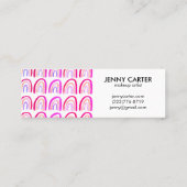 シンプル水彩虹パターカッコいいン紫 スキニー名刺 (裏面)