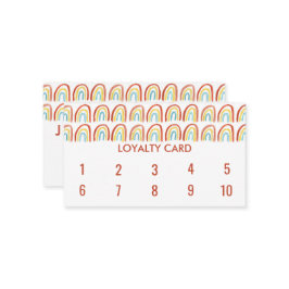 シンプル水彩虹パターカッコいいン10 ロイヤリティカード