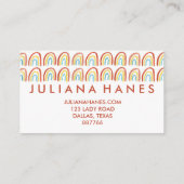 シンプル水彩虹パターカッコいいン10 ロイヤリティカード (裏面)