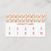 シンプル水彩虹パターカッコいいン10 ロイヤリティカード (正面)