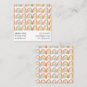 シンプル水彩虹パターカッコいいン スクエア名刺 (正面/裏面)