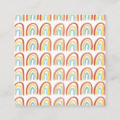 シンプル水彩虹パターカッコいいン スクエア名刺 (裏面)