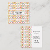 シンプル水彩虹パターカッコいいン スクエア名刺