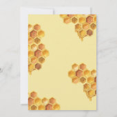 シンプル水彩蜜蜂ひまわり2nd誕生日 招待状 (裏面)