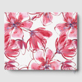 シンプル水彩赤い花 ゲストブック (裏面)