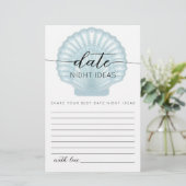 シンプル水彩青いシェル日付Nidhtアイディア (スタンド正面)