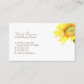 シンプル水彩　ヒマワリ　名刺 名刺 (裏面)