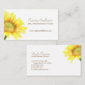 シンプル水彩　ヒマワリ　名刺 名刺 (正面/裏面)