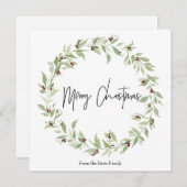 シンプル水彩(写真用クリスマスカードなし) シーズンカード (正面/裏面)