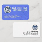 シンプル水滴スイミングプール水 名刺 (正面/裏面)